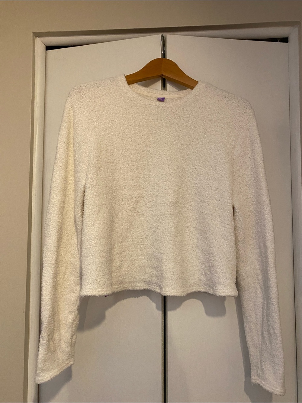 YITTY Cream Bouclé Crop Pet Me Top